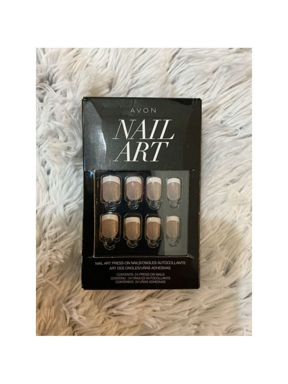 Avon Nail Art Press-On Nails Set – 24 Adhesive Nails NIB (New)